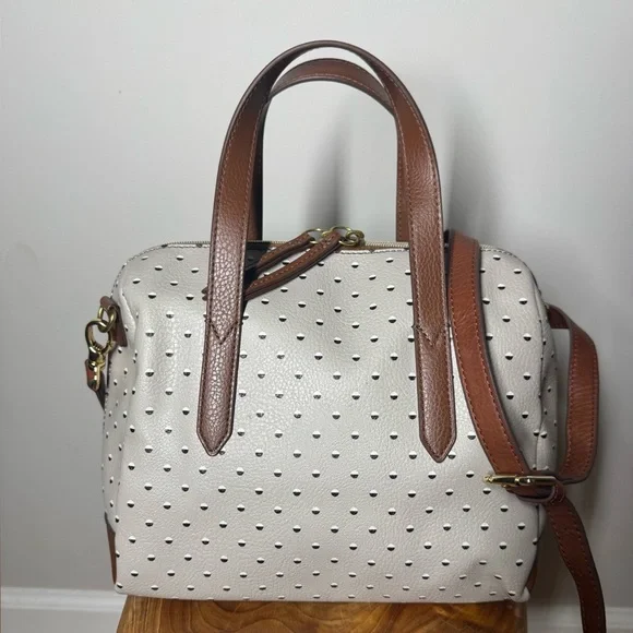Fossil Hailey Polka Dot Crossbody Satchel - Picture 3 of 12